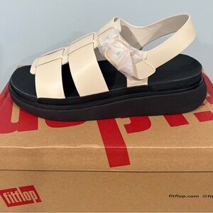 Fitflop GEN-FF Leather Fisherman Sandals | 
Color - Paris Beige | sizes 7 & 8